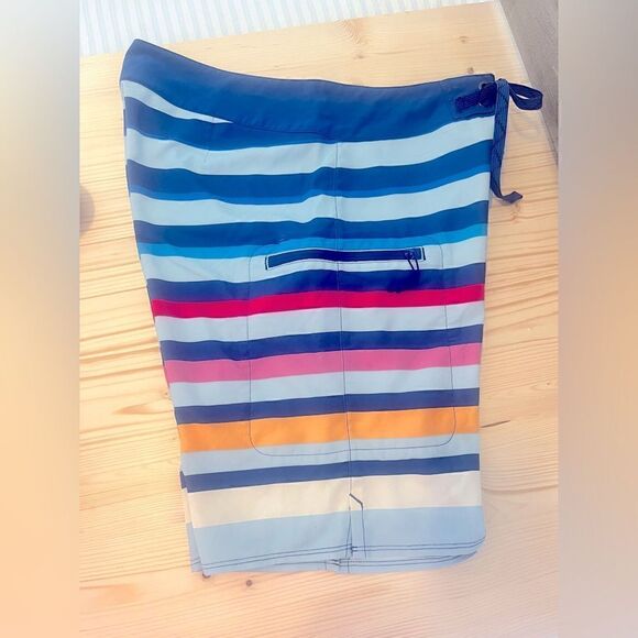 PATAGONIA Mens Size 28 striped swimming trunks.  In mint condition.  No flaws - Picture 4 of 6